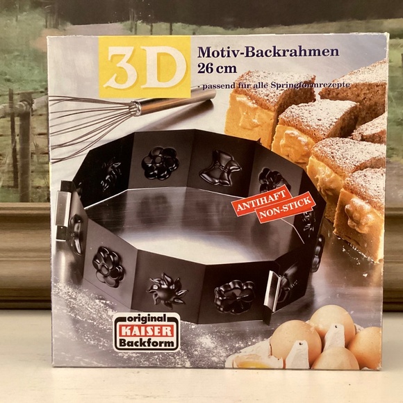 Original Kaiser Backform Non Stick Spring Form 3D Cake Ring 10” in Original Box - Picture 12 of 13